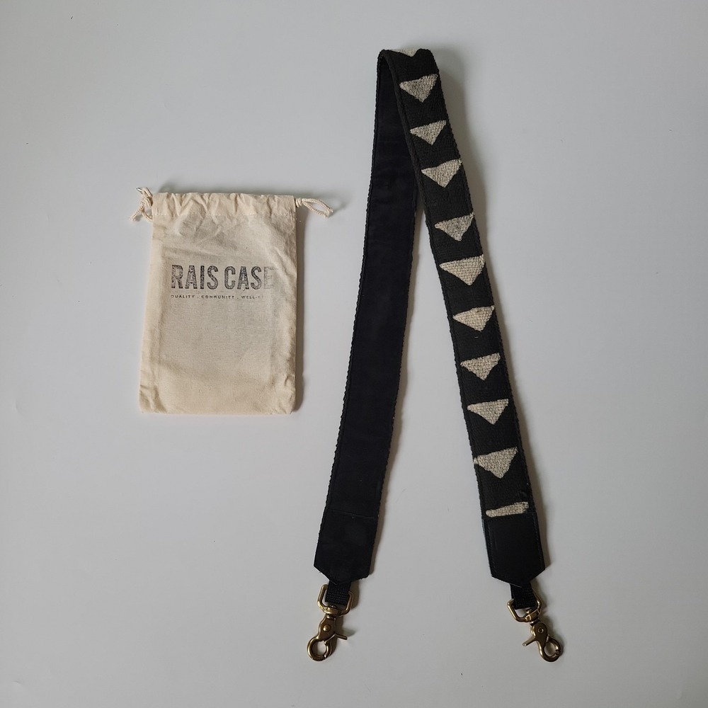 Rais Case Nala Shoulder Strap 49" Triangle Pattern Mod‎ Cloth Brass Hardware
